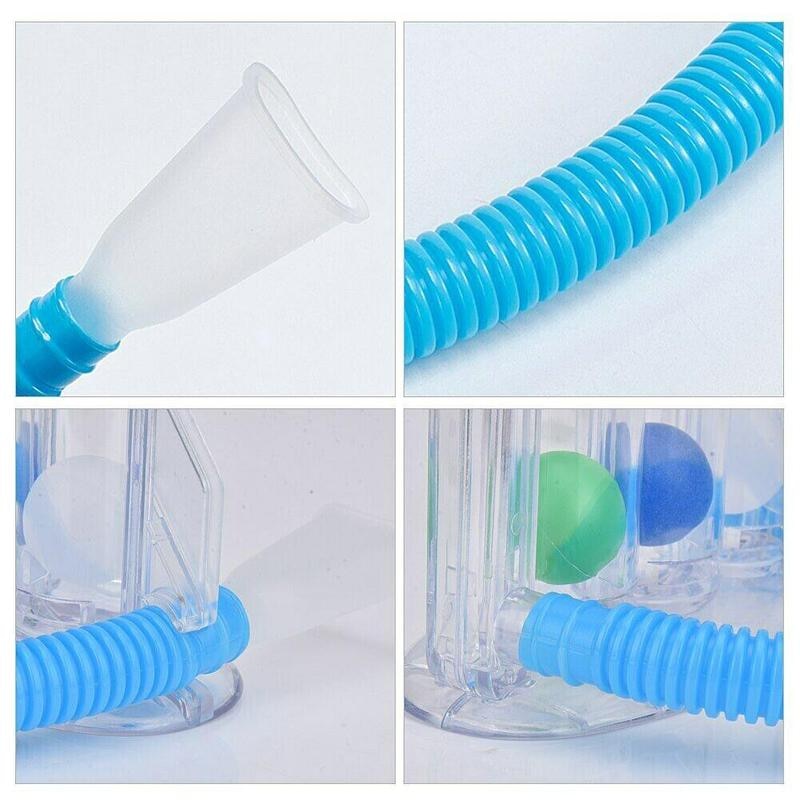 1 Pcs Ademen Trainer Drie-Bal Meter Spirometrie Trainer Longfunctie Exerciser