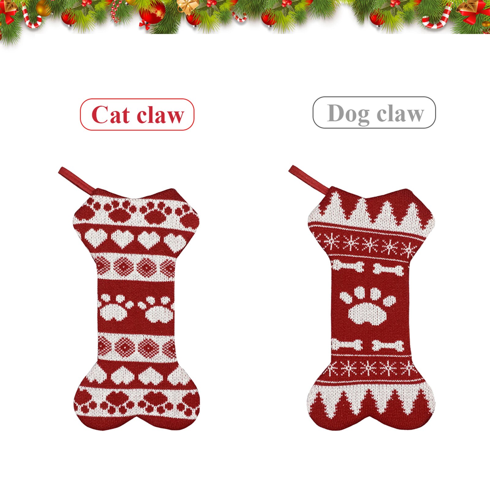 Kerst Kousen Huisdieren Hond Bone Vormige Xmas Tree Opknoping Kerst Kousen Familie Decoraties Party Decor