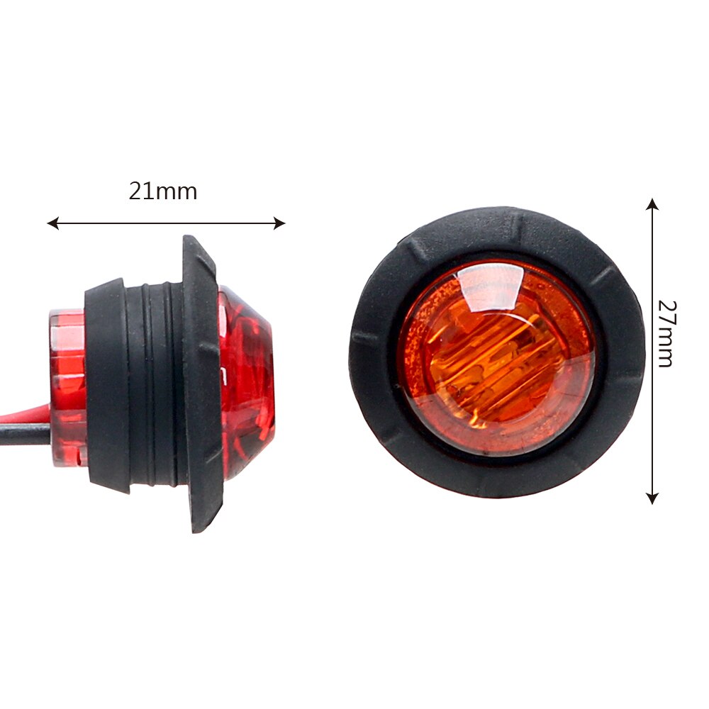 Luces traseras de 12V, luces de señal de freno de motocicleta, luces LED de posición lateral, indicador trasero de posición, accesorios para remolque y camión