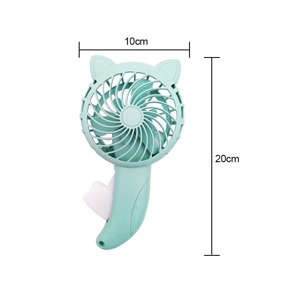 Ventilateur portable à pression manuelle, 3 couleurs, sans batterie, mignon, pour la maison
