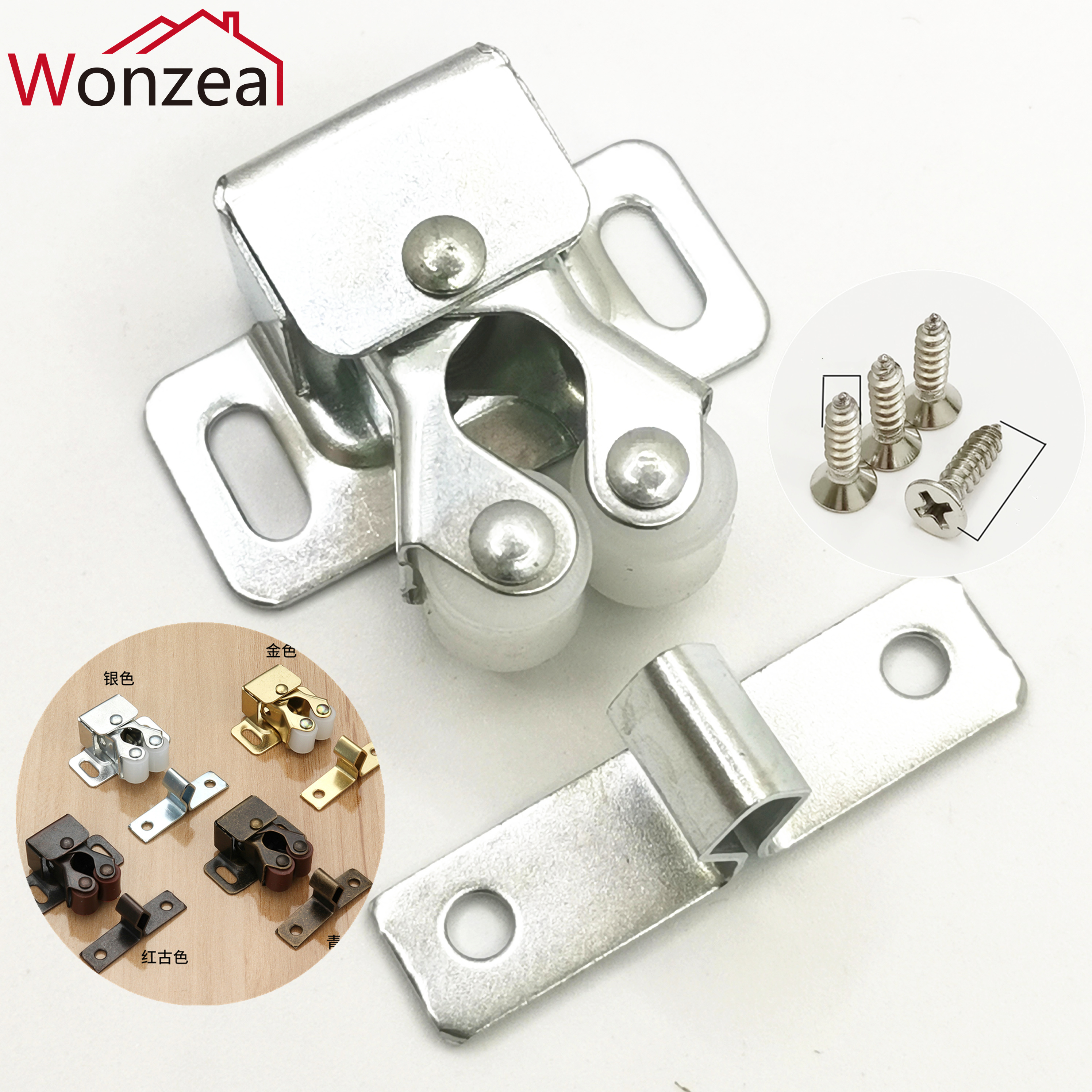 2 unids/lote de tapones para puerta de armario, Catchof, 4 colores para herrajes de armario, accesorios para muebles