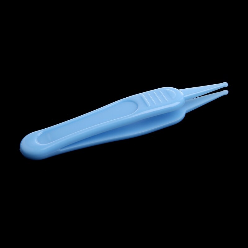 Pince à épiler de nettoyage de nombril de nez d'oreille de soin de bébé pince de nettoyage en plastique