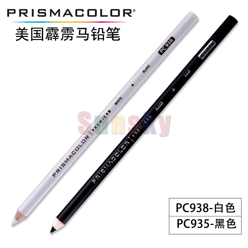 PC935 PC938 weiß schwarz einzel farbe bleistift fettige bleistift weiche große Ader farbe bleistift Sanford Prisma 132 150 72 Premier bleistift