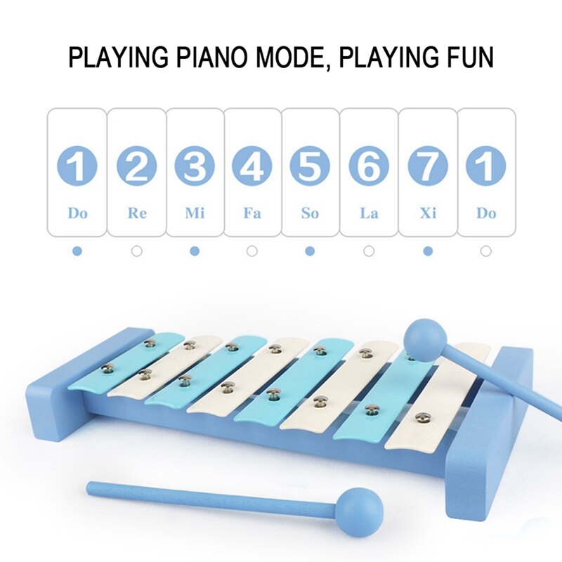 Bmdt-Speelgoed Xylofoon Educatief Speelgoed Houten Acht-Opmerkingen Frame Stijl Xylofoon Kinderen Kids Baby Musical Grappig Speelgoed