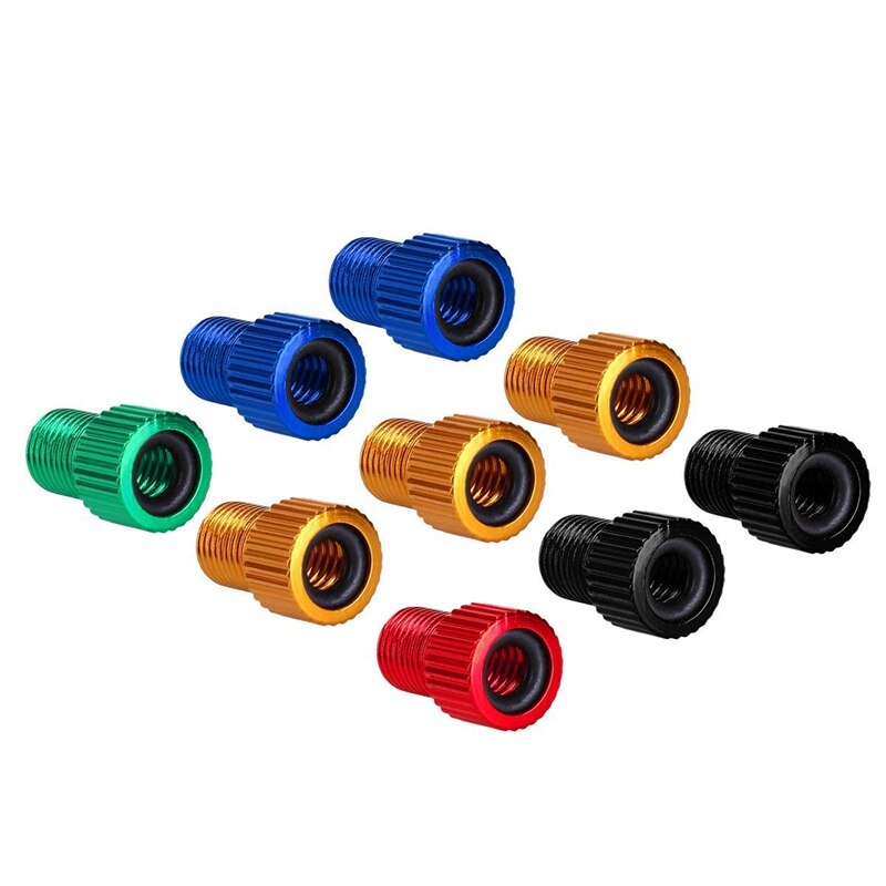 Cykelventiladapter 10 stk aluminium presta schrader converter bil cykel slange pumpe kompressor værktøjer: Default Title