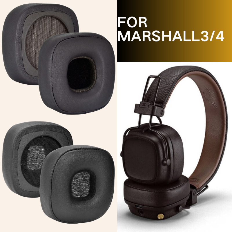 Almohadillas para Marshall Major III con cable,Major IV Major III Major3 Major4 inalámbrico, almohadillas para auriculares, piezas de reparación de cubierta de almohadillas para los oídos