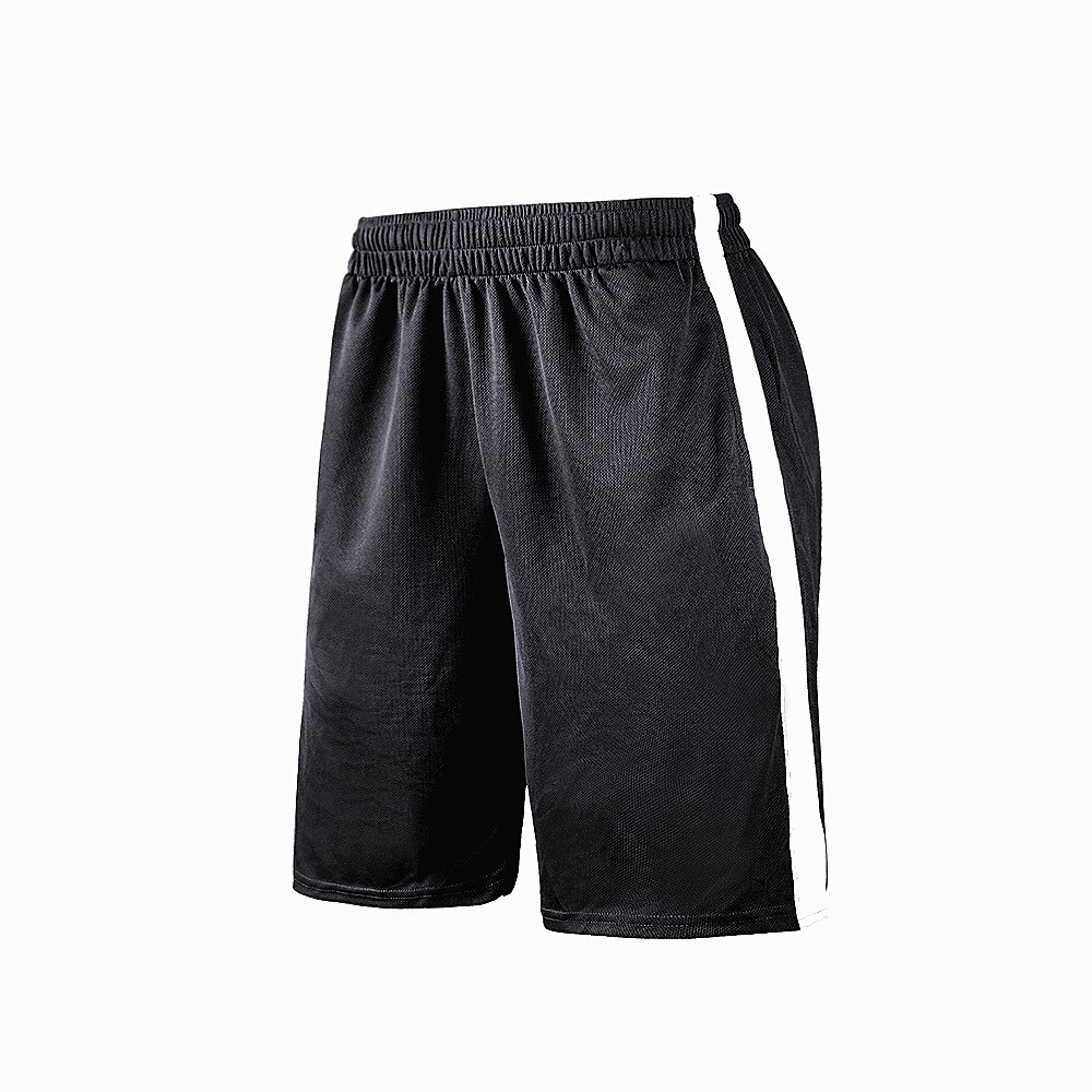 Men's Breathable Sweat Wicking Pocket Basketball Shorts: Black / M