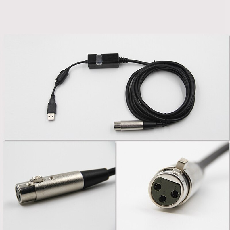 USB to XLR Female Microphone Converter Adapter Mic Link o Cable