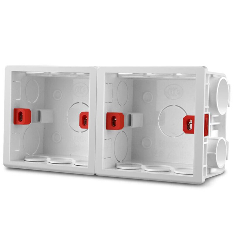 Adjustable 86 Switch Socket Box,Plasterboard 50mm Depth Wall Switch Wall Socket Mounting Cette BOX Screw Set