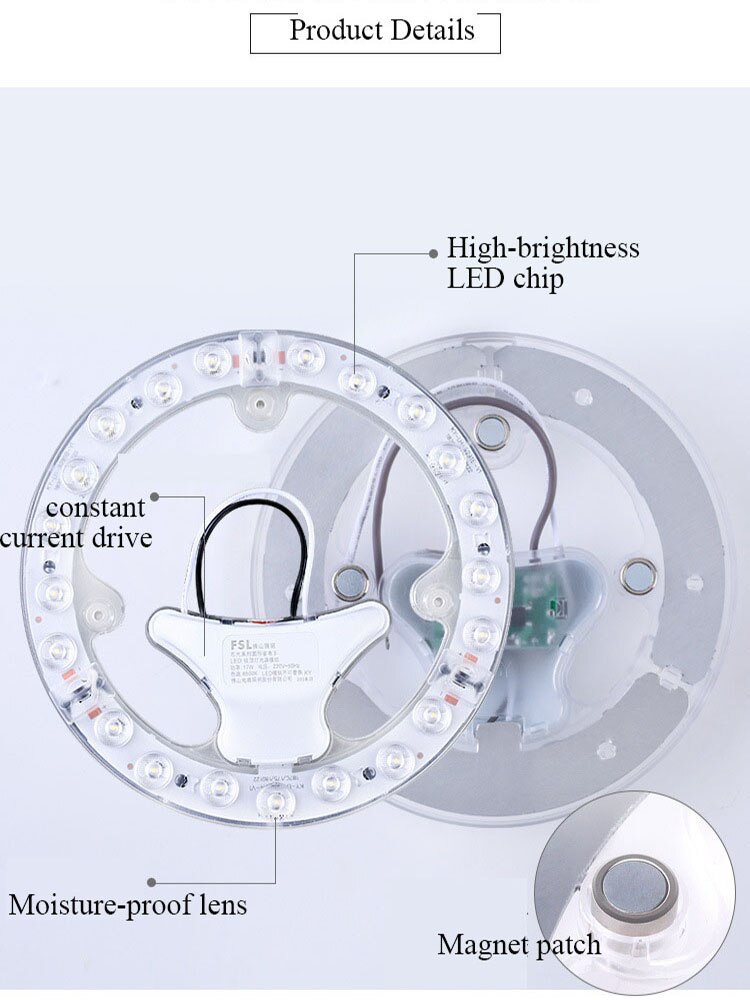 BIBIVIS 3.93 In. Warm White 3000k Dimmable Retrofit Light Kit For Ceiling Flush Light Ceiling Fan Light Replacement Panel XM31_R2G - The Home Depot