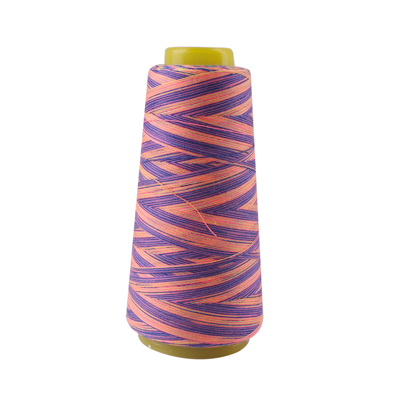 Regenbogen-Nähgarn, 1500 Jahre, buntes Polyester-Nähgarn, Overlocking-Garn: Lavendel