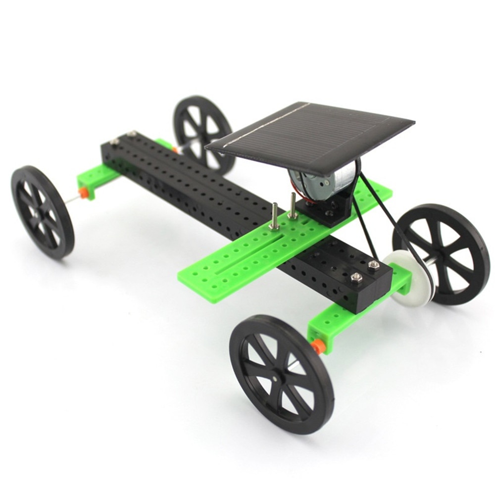 1 Set Mini Zonne-energie Speelgoed DIY Auto Kit Kinderen Educatief Gadget Hobby Grappige zonne-energie systeem speelgoed toets wielen