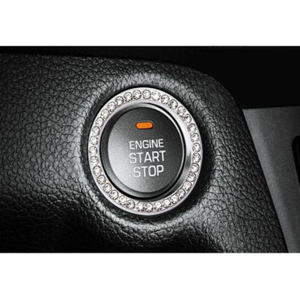Auto startknop decoratie auto ontstekingsknop ornament: Wit