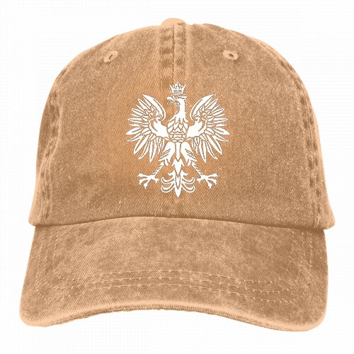 Denim Cap Polska Eagle Poland Pride Baseball Dad Cap Classic Adjustable Sports for Men Women Hat: Khaki