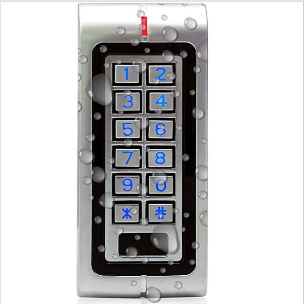IP65 2000 users sebury gate opener door lock Metal Waterproof RFID Standalone Access Control Card Reader Keypad