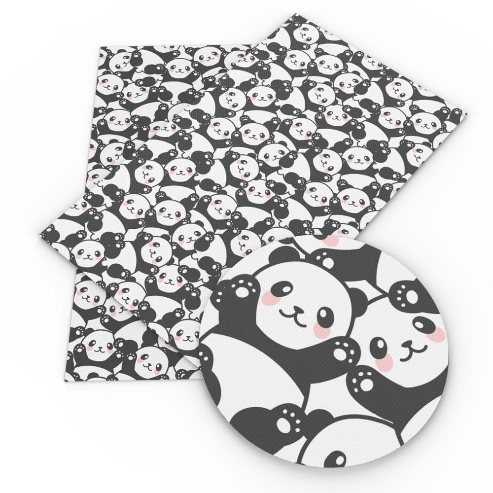 20*34cm panda painettu keinonahka kangas levy vinyyli keinonahka vaatteet verhoilu tee itse korvakorut hiusrusetit ,1 yc 11789