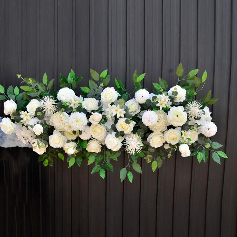 50/100cm DIY Romantic Wedding Silk Peonies Rose Flower Wall Arrangement Supplies Artificial Row Decor Iron Arch Backdrop: PA