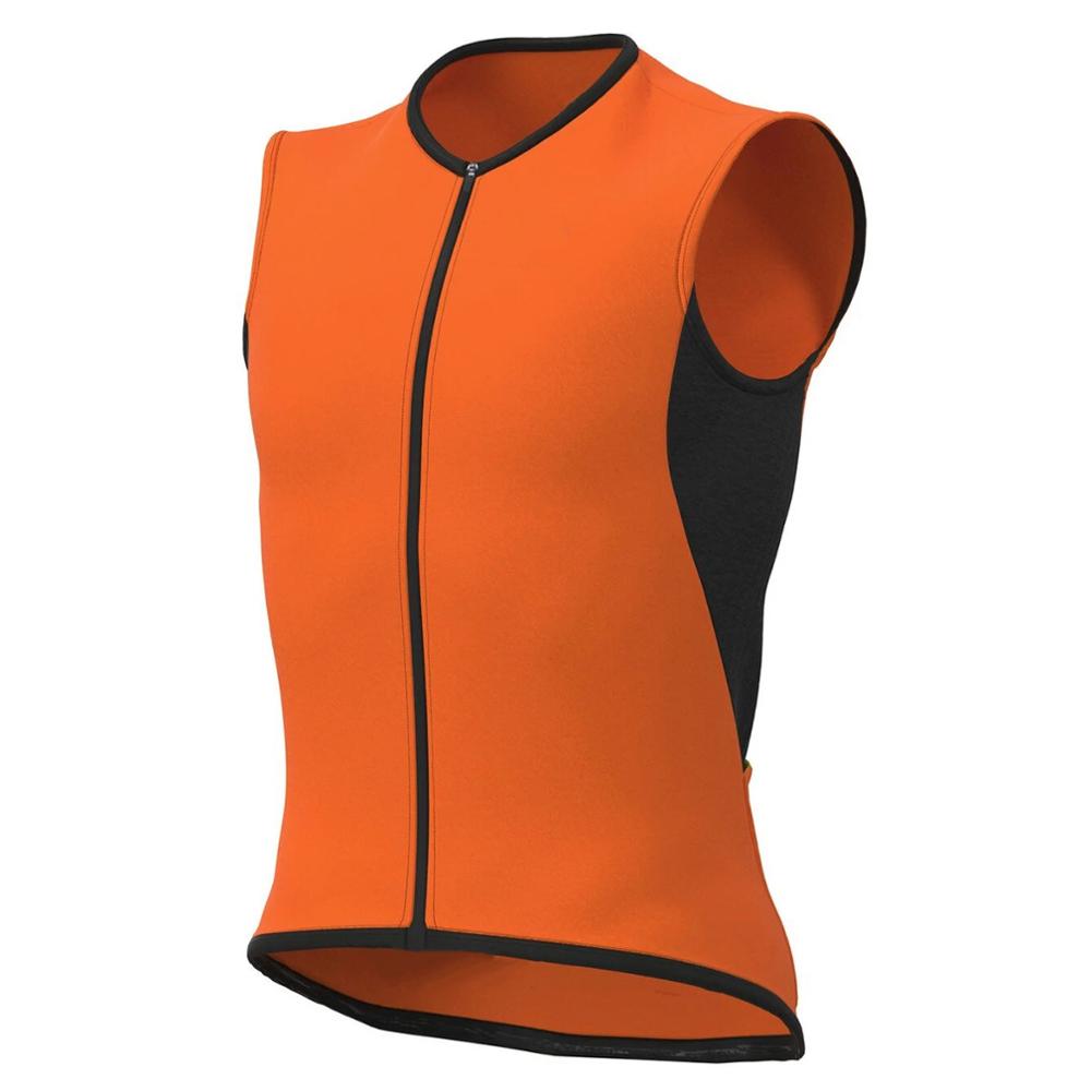 Chaleco de Ciclismo naranja sin mangas a prueba de viento, Ropa para Ciclismo de carretera, a prueba de viento