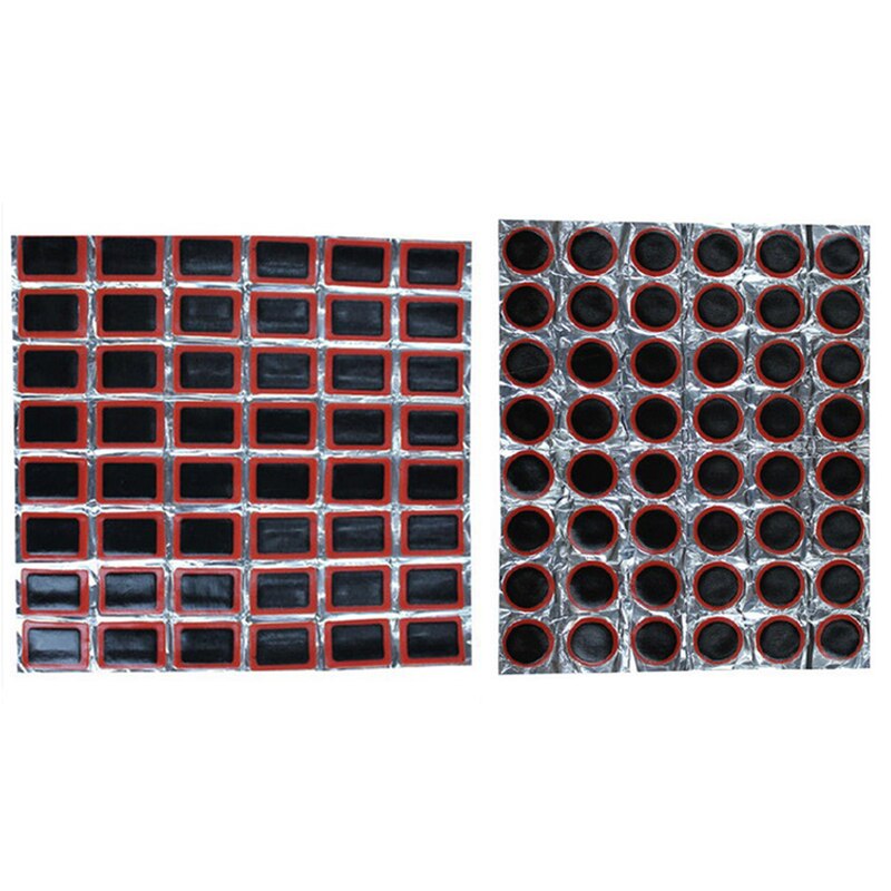 48 PCS 25mm Round Rubber Bicycle Tire Patch Cycle Repair Tools Cycling Bike Tire Tyre Inner Tube Puncture Repair Tools Kit