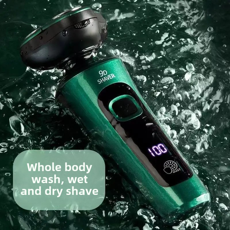 Nueva Afeitadora eléctrica con pantalla Digital LED, maquinilla de afeitar flotante de tres cabezales, recargable por USB, cuchillo para Barba portátil multifunción