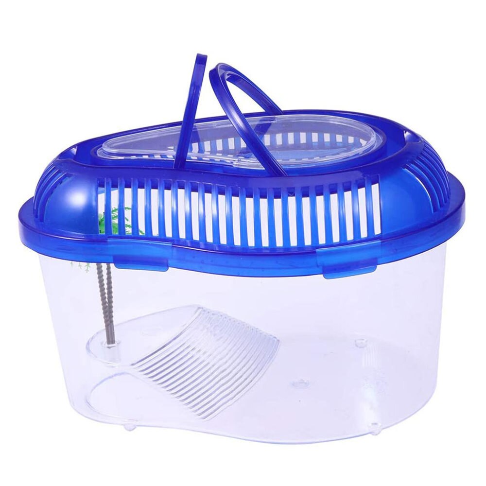1pc schildpaddentank handvat deksel draagbare plastic kweekbak container voederhouder voor schildpadden: Ik