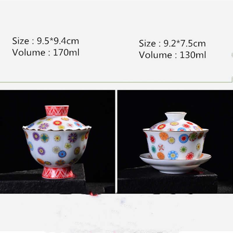 Jingdezhen Teapot Home Drinkware Tieguanyin Green Tea Kettles Brief Ceramic Gaiwan Porcelain 200cc Office Tea Ceremony Teaware