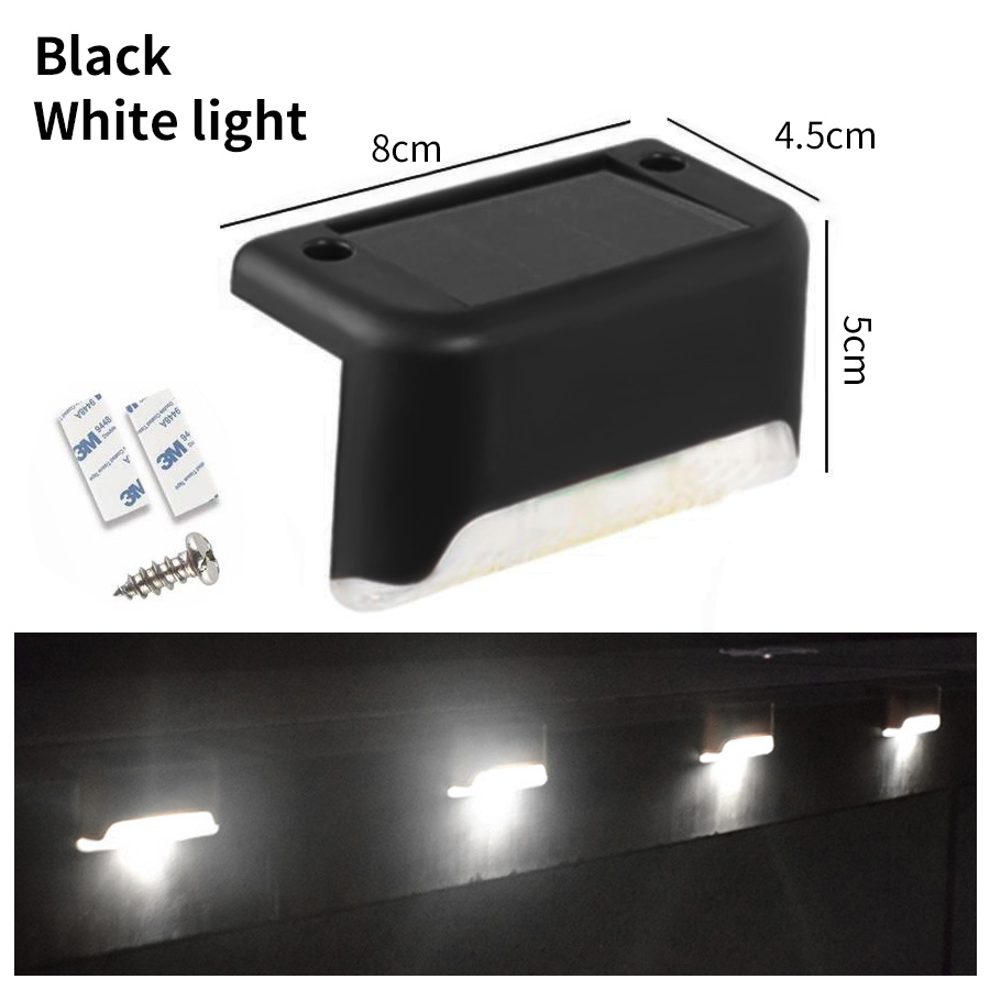 Led Solar Trap Licht Waterdichte Passage Patio Binnenplaats Vangrail Opstaplamp Voor Buiten Tuin Grenzen Terras Hek Licht: Zonnig Geel / 0-5W