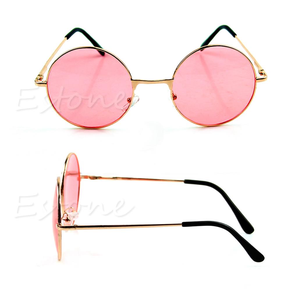 Naiset vintage värikkäät linssit aurinkolasit silmälasit muovikehykset lasit retro pyöreät lasit oculos de sol: 4