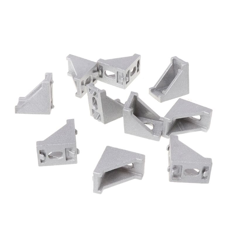 10pcs 2028 Fasten Fitting Angle 20x28 L Connector Aluminum Corner Bracket Joint Brace AXYC