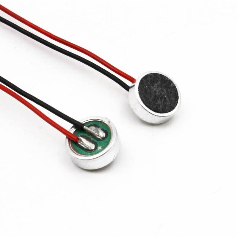 20pcs Acoustic Microphon) 6*2.7MM Omnidirectional Bluetooth Phone Tablet Microphone With Wire & Rubber Cap 38DB