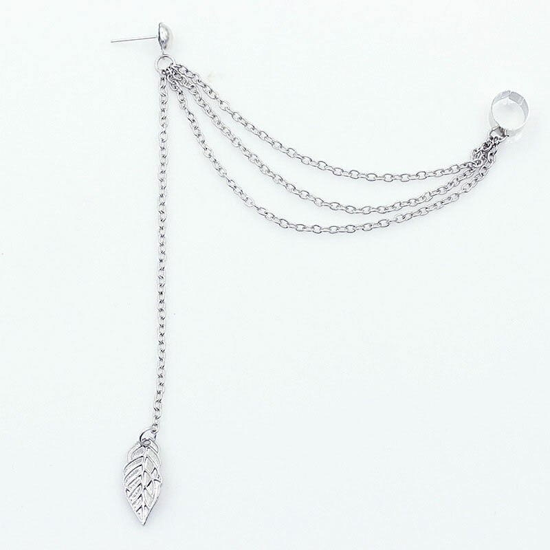 Außenhandel Neue Schmuck Metall Blätter Wilden Persönlichkeit Quaste Ohr Ohr Clip Weiblichen Fabrik Direkt: Splitter