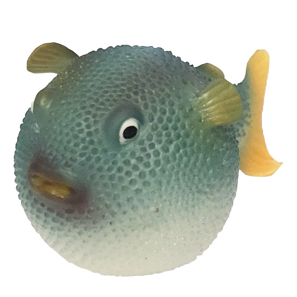Landscaping Small Aquarium Puffer Fluorescent Simulation Puffer Fish Tank Decoration