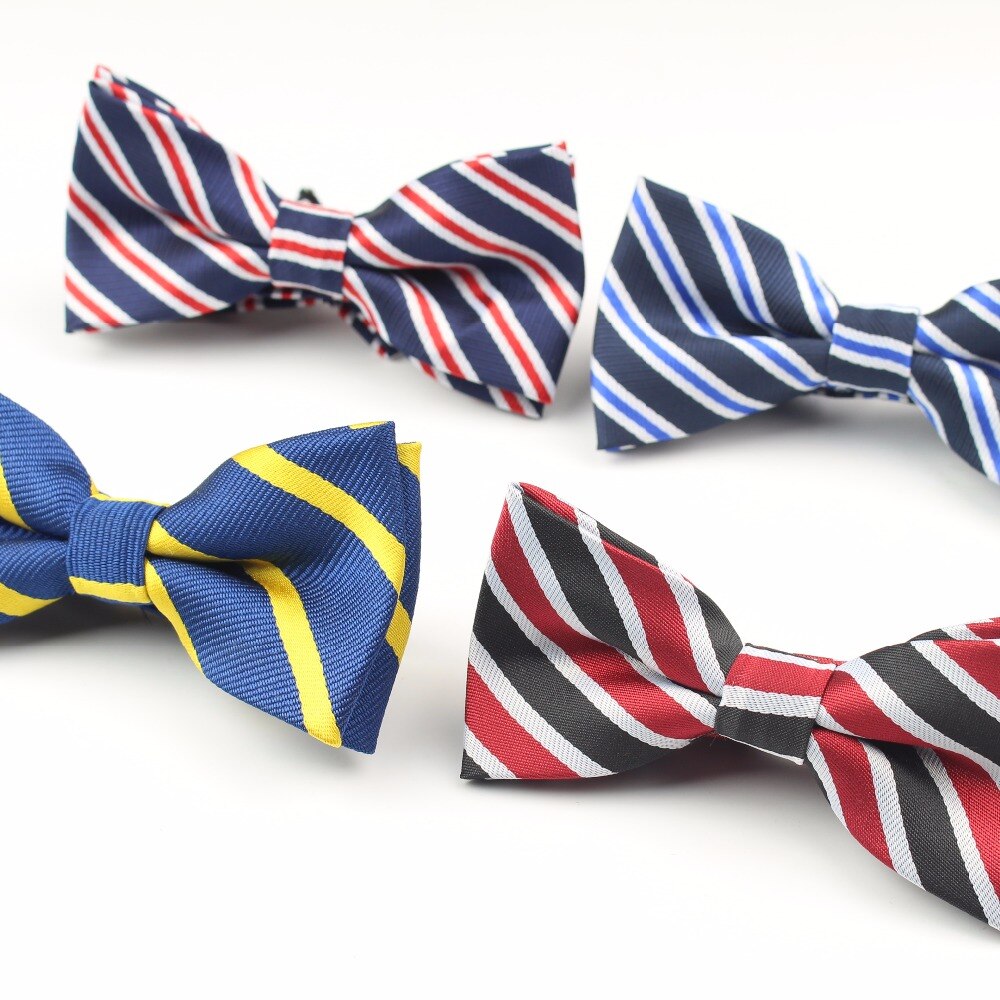 Klassieke Plaid Kinderen Bowtie Polyester Strikjes Baby Kid Kinderen Klassieke Pet Gestreepte Vlinder strikje