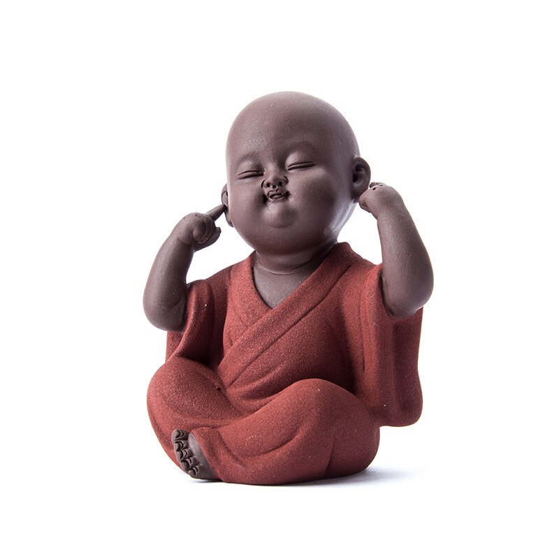Håndlavet buddha te kæledyr zisha buda munk te kæledyr te tilbehør kung fu te sæt  k001: Ikke lyt