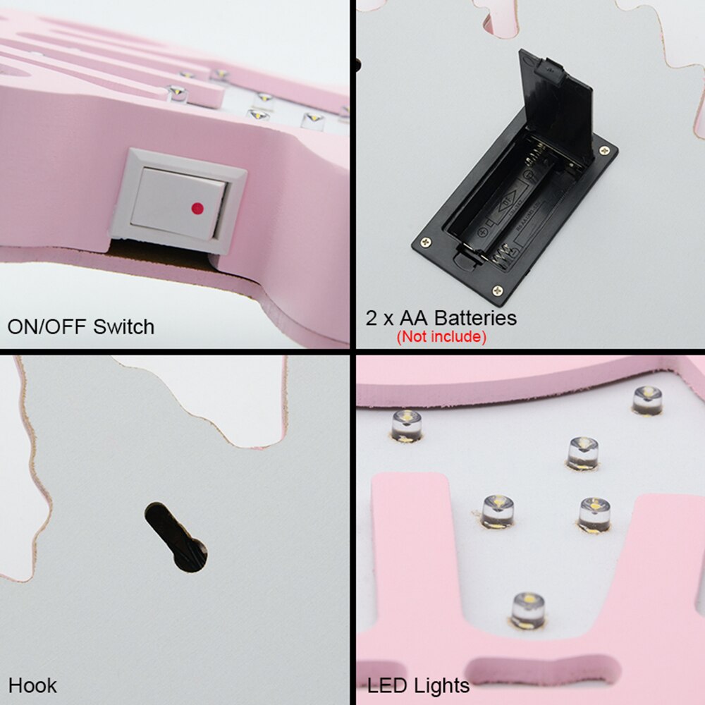 de unicornios de dibujos animados luz nocturna con batería de potencia lámpara encantadora Infantil interruptor BB resplandor lámpara de noche para bebé niño niña juguete para