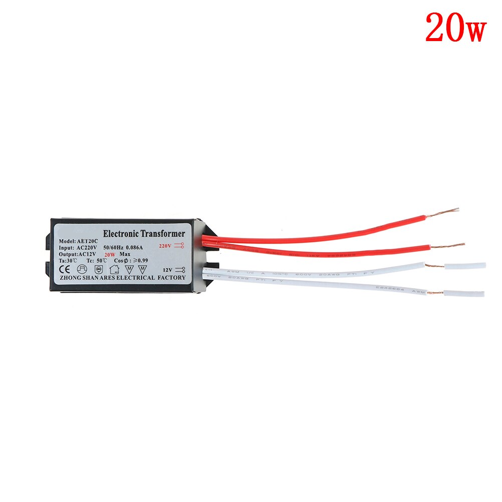 1PC AC 12V Electronic Transformer Halogen Light 20W/40W/60W/80W/105W/120W/50W: 20w