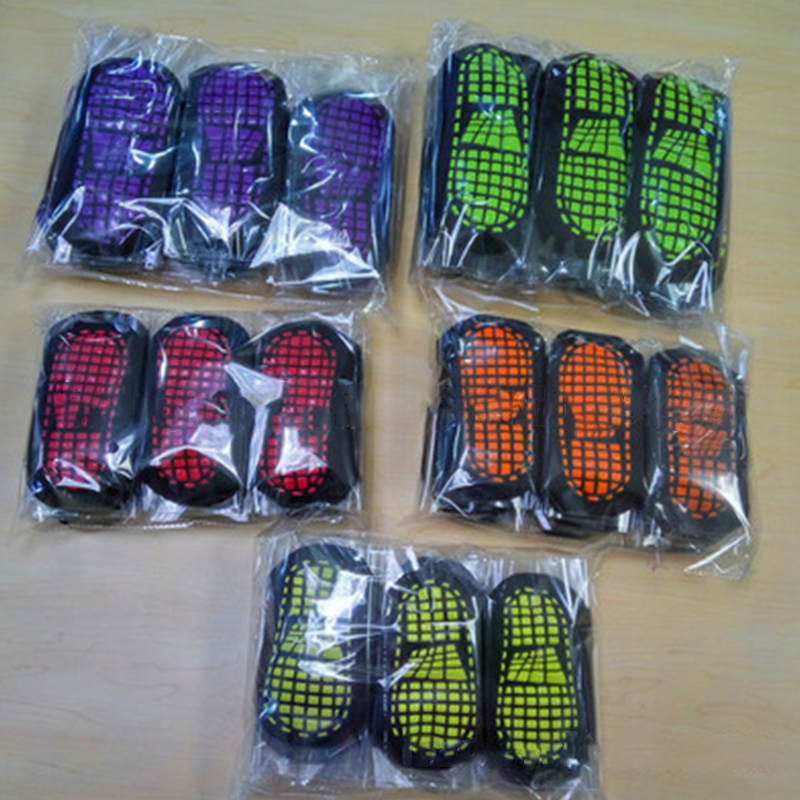 Chaussettes de Trampoline antidérapantes pour enfants, chaussettes en caoutchouc à pointe, confortables et respirantes pour Sports d&#39;intérieur pour adultes