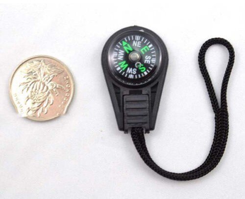 Mini Opknoping Ring Hand Kompas Voor Camping Goedkope Draagbare Wandelen Gereedschap Plastic Touw Sling Kompas Met Lanyard