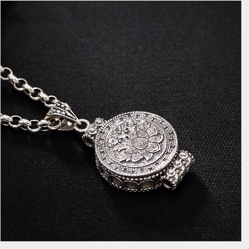 Uglyless Real 925 Sterling Silver Lovers Nepal Style Handmade Openable Gaudencio Box Pendant without Chain Ethnic Fine Jewelry