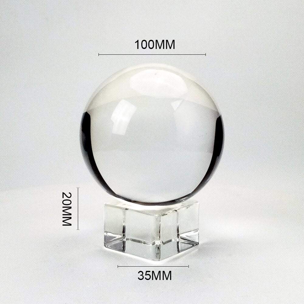 Bola de cristal transparente con soporte, bola de cristal K9 de con soporte para fotografía