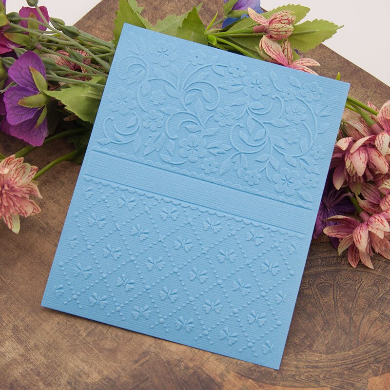 Carpeta de grabado de encaje de flores, decoraciones de mariposa de plástico para hacer tarjetas, sellos, papel de álbum de recortes, carpetas artesanales, álbum DIY