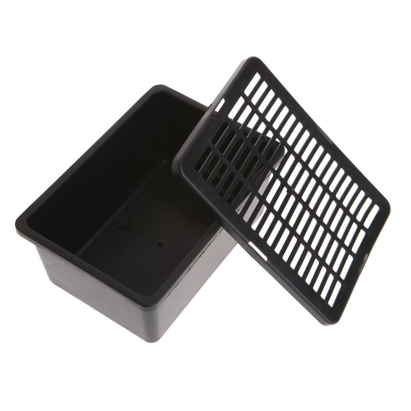 Reptile Feeder Plastic Case Feeding Breathable Grid For Turtle Lizard Snake Cage
