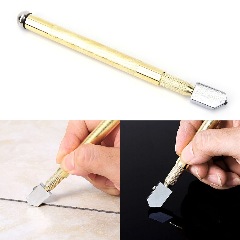 1PCS Diamond Glass Cutter 6-12mm 150mm Metal Head and Iron Pole,Carbide Wheel Blade Glasses Cutters For Hand Tool Glass Cutting