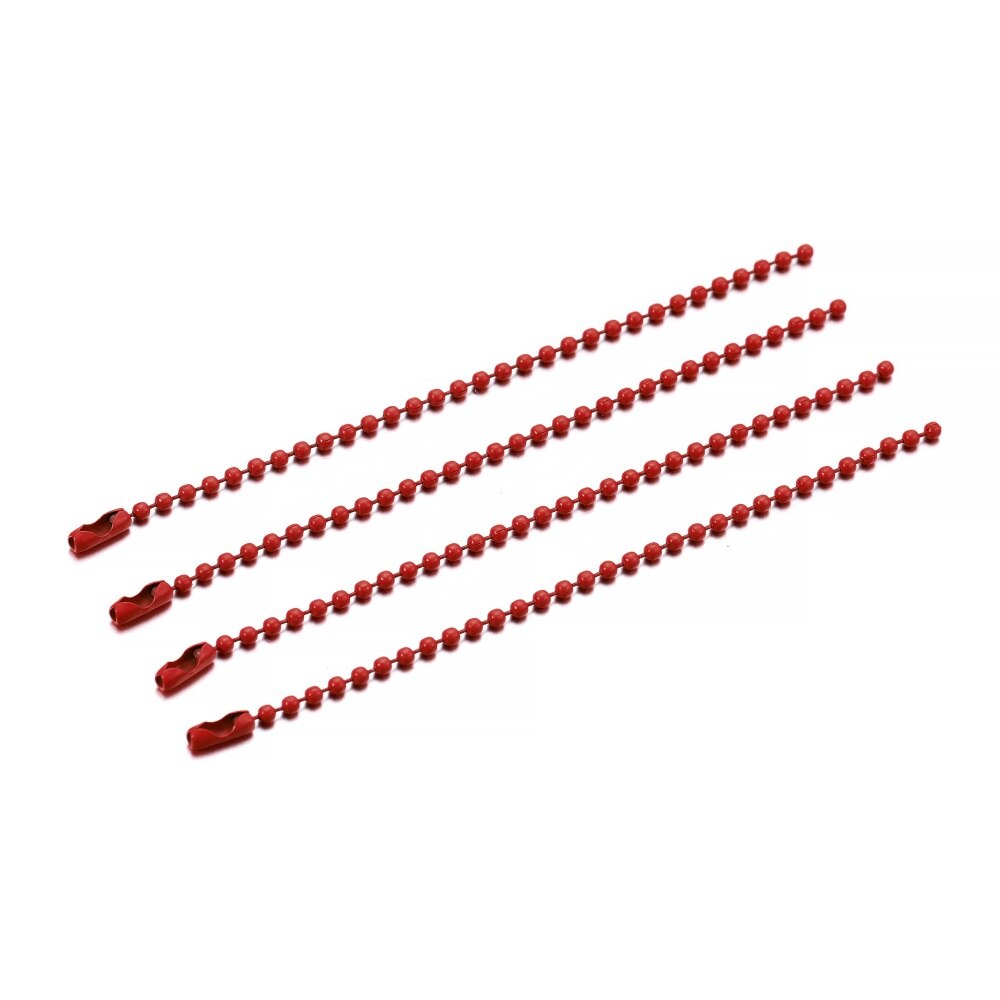 20 sztuk/paczka Multicolor metalowa kula łańcuszki z koralików Spry malowane breloczki klucz wisiorki złącze dla DIY brelok tworzenia biżuterii: red