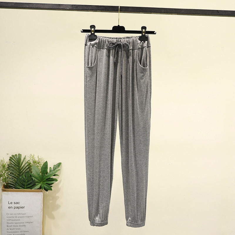 Pantalon de sommeil pour femmes, Simple et confortable, taille élastique, poches, loisirs, Slim, Vintage, été
