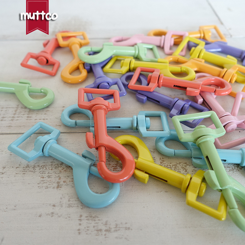 Metal Colourful dog Clasp Kirsite hook buckle hardware for 20mm and 25mm webbing DIY Dog Leash parts 7 colours