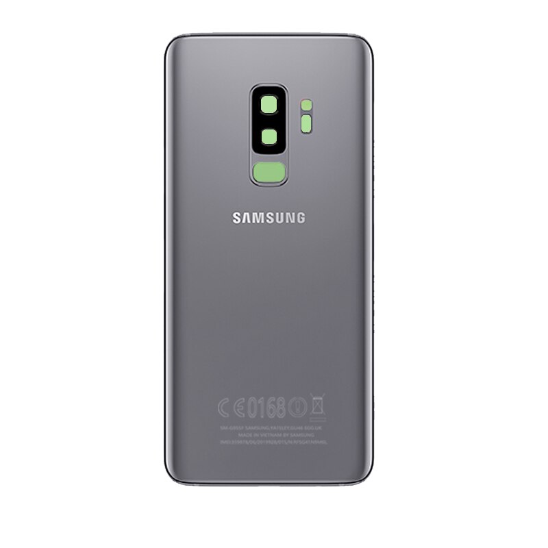 Oryginalna tylna szyba do SAMSUNG Galaxy S9 G960 G960F/S9 + S9 Plus G965 G965F pokrywa baterii obudowa na tył telefonu z obiektywem aparatu: S9 Plus Gray