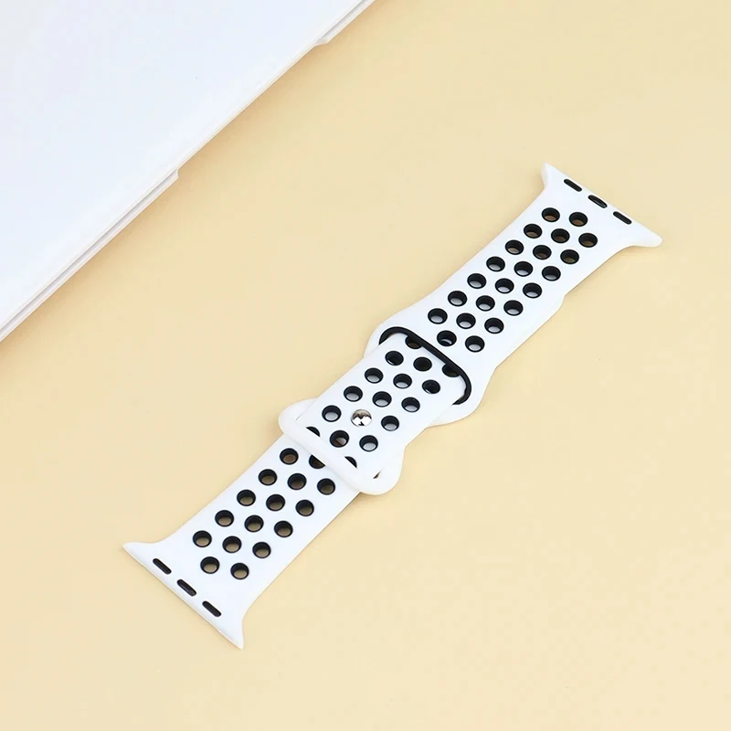 Bracelet de Sport pour Bracelets de montre Apple 44mm 45mm Ultra 2 49mm 40mm 41mm 42mm 45 44mm Bracelet en Silicone IWatch série 9 8 SE 7 3 bandes