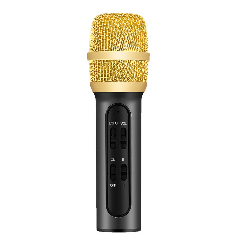 Draagbare Professionele Karaoke Condensator Microfoon Zingen Opname Live Microfone Voor Mobiele Telefoon Computer Met ECHO Geluidskaart