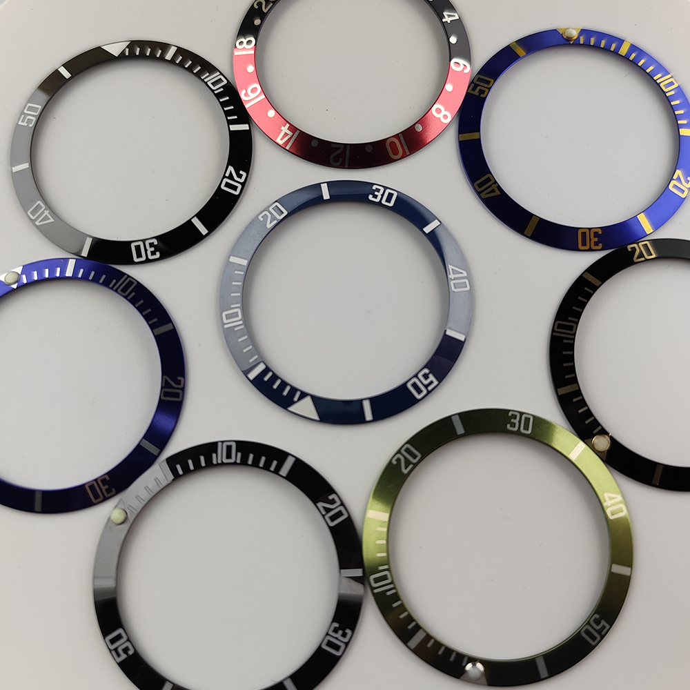37,5 mm bezel kantel inzetstuk keramiek/aluminium 37,5 * 30,5 mm horlogeaccessoires vervangende onderdelen kast horlogering